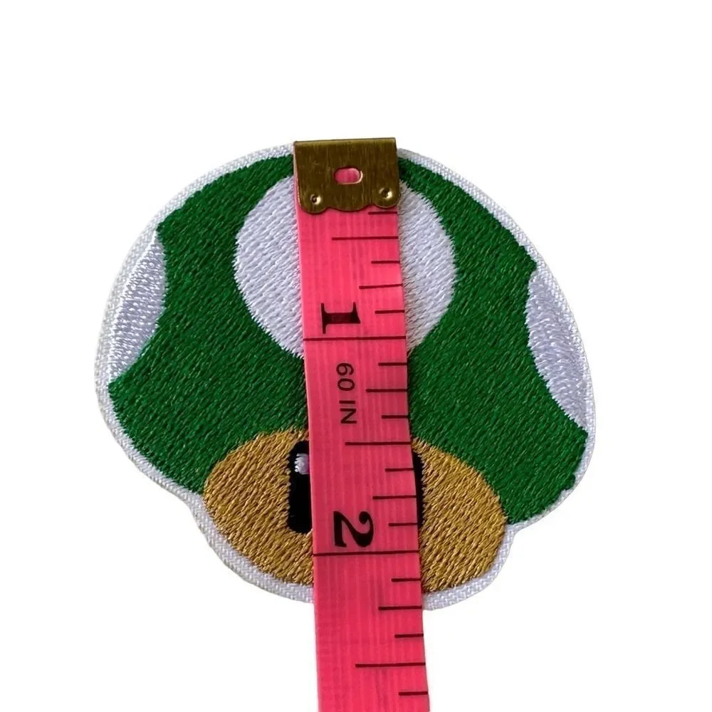 Nintendo Super Mario Game Green Power Up Mushroom Embroidered